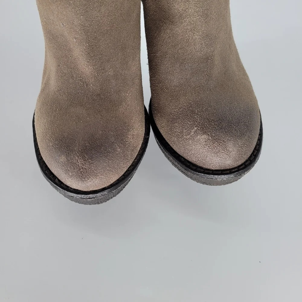SPLENDID toupe brown wedge suede ankle booties 7.5 - Picture 6 of 12